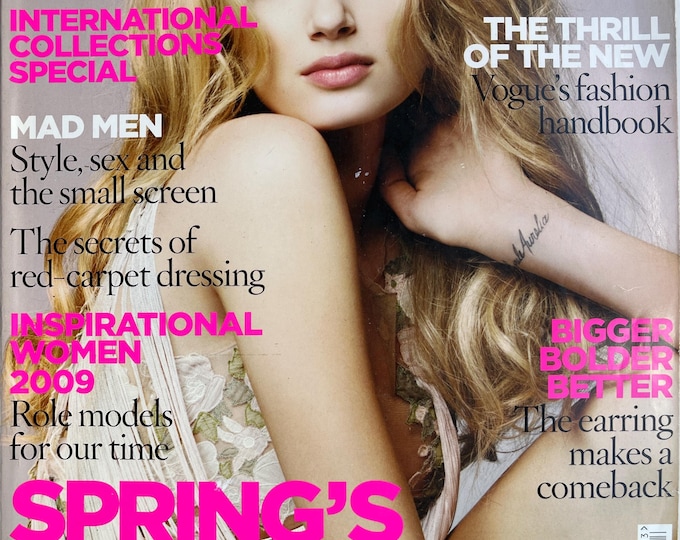 Pre-Owned Magazine Vogue 2009 cover Lily Donaldson-Iconic Style Fashion Covers Photography Models & Editorials