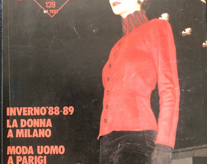 Runway-focused Vintage rare fashion magazine Gap Italia 1988-Japanese titles - English - Globel style inspiration