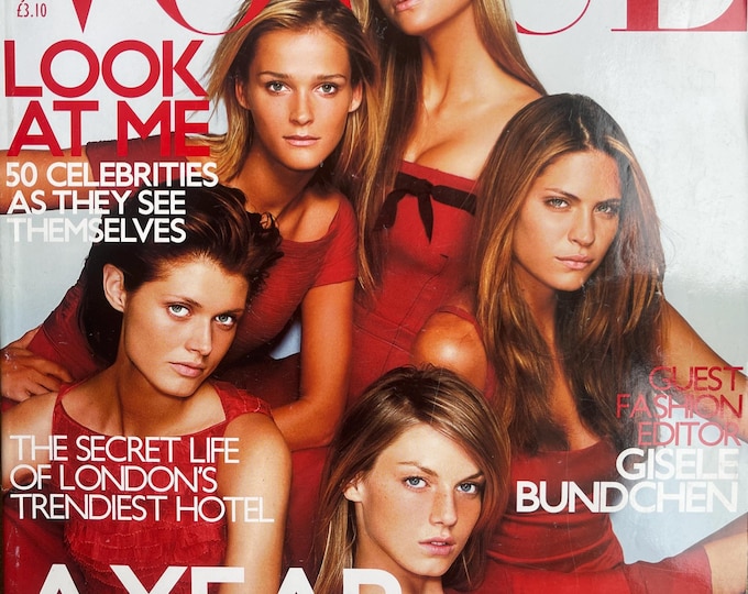 Pre-Owned US Vogue magazine January 2001 - cover by Mario Testino - Iconic Style Fashion Photography - Models & Editorials