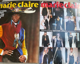 Pre-Owned Vintage rare fashion magazines 2x Marie Claire 1992 - 1993 UK edition
