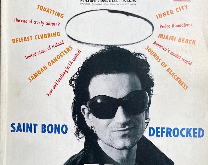 Pre-Owned The Face magazine April 1992 - U2 BONO - Vintage Print -Iconic stories, Collectible Retro issue