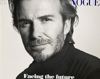 Vintage rare unique fashion magazine L'UOMO VOGUE cover David Bowie Iconic Men's Fashion & Style -Collectible Magazine issue