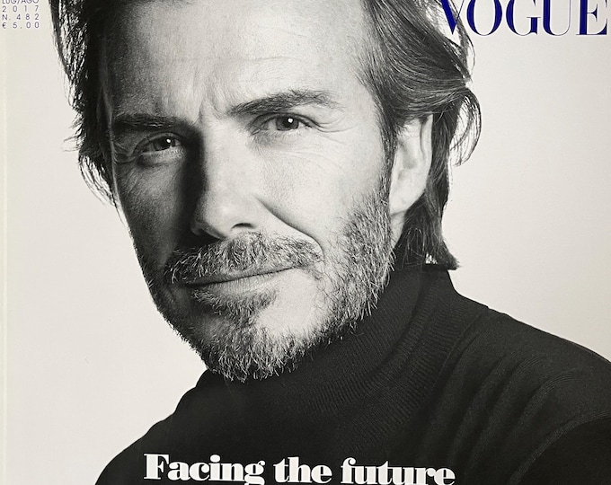 Vintage rare unique fashion magazine L'UOMO VOGUE cover David Bowie Iconic Men's Fashion & Style -Collectible Magazine issue