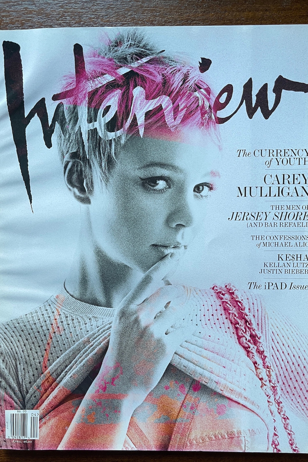 Interview Magazine Stack Pre-owned Unique Rare INTERVIEW Magazine Cover Carry Mulliganculture ...
