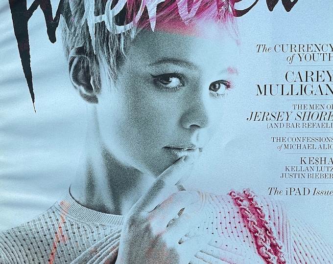 Unique rare INTERVIEW Magazine cover Carry MulliganCulture icon-Celebrity Interviews & Art -Vintage Collectible issue