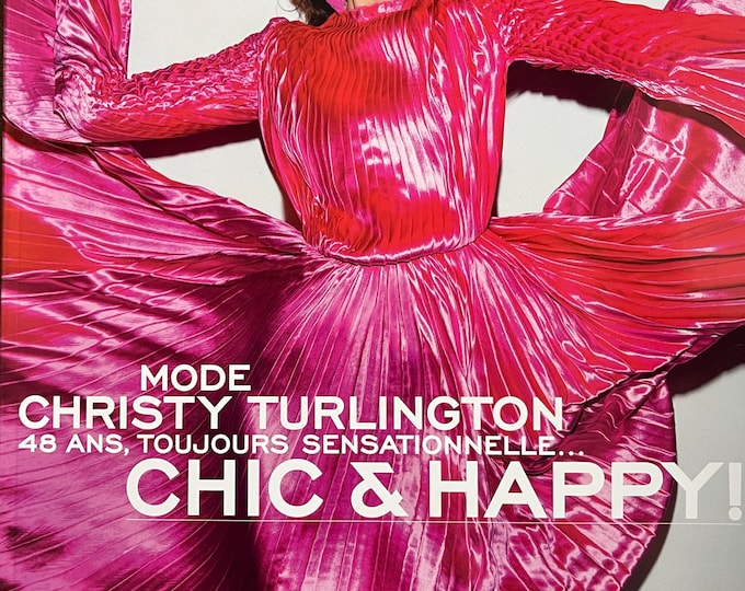Own a piece of Vogue history-Magazine Vogue France Paris cover Christy Turlington -Iconic style & Cover Models Collectible Issue!