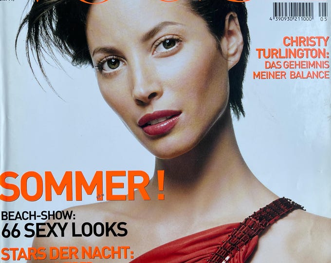 Vintage Vogue Deutsch May 2001 Christy Turlington