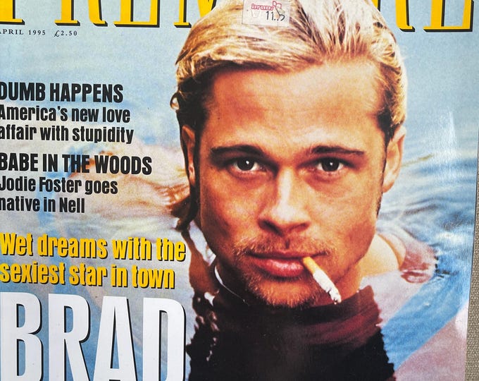 Pre-Owned vintage rare magazine Premiere 1995 The Movie Magazine cover Brad Pitt - vintage advertisement!