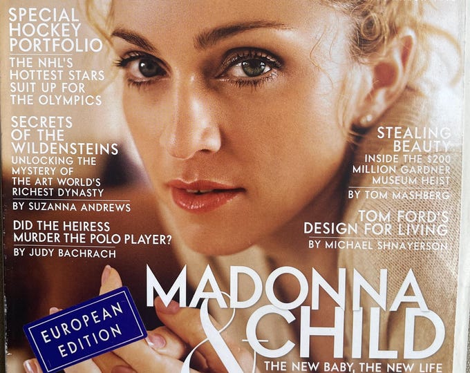 Pre-Owned Collectible - Vintage rare Magazine VANITY FAIR 1998 cover Madonna & Child, Collectible Retro issue!