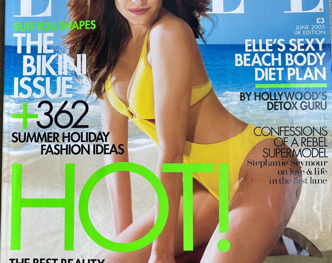 Fashion magazine Elle June 2005 cover Stephanie Seymour