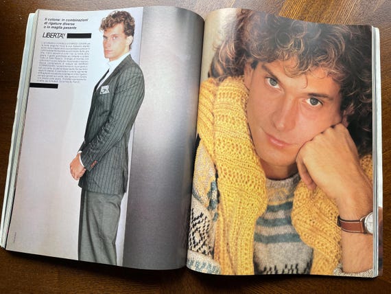 Pre-owned Vintage Rare Fashion Magazine Harper's Bazaar Men's