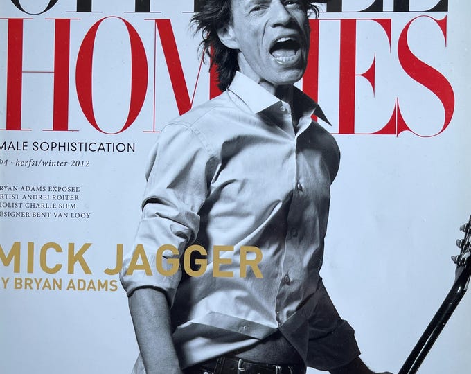 For men who read fashion - Magazine L’Officiel HOMMES cover Mick Jagger-Iconic Men's Fashion & Style -Collectible Magazine issue