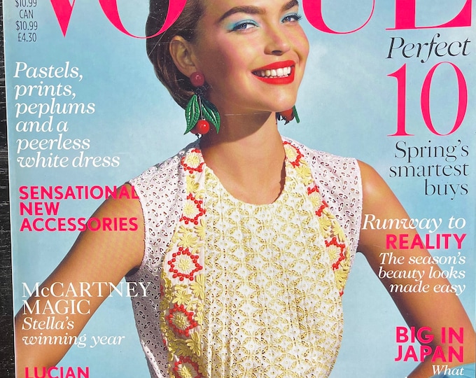 Pre-Owned Vogue magazine UK February 2012 - cover of Arizona Muse
