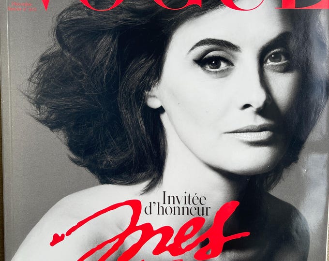 Pre-Owned Magazine Vogue Paris 2014/ 2015, cover Ines-Iconic style & Cover Photography Fashion Models Collectible Issue!
