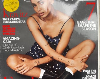 Pre-Owned Magazine Vogue British 2017 cover Zoe Kravitz Iconic Style Fashion Covers Photography Models & Editorials