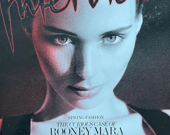 Czytaj między ikonami - rzadka okładka magazynu INTERVIEW Rooney MaraIkona kultury - wywiady z gwiazdami i sztuka - wydanie kolekcjonerskie Vintage