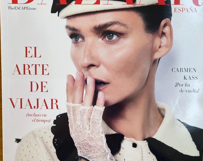 Fashion rare magazine HARPER'S BAZAAR Spain cover Carmen Kas