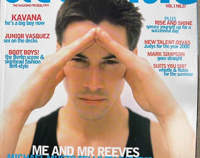 For men who read fashion - Vintage rare fashion magazine 90s ATTITUDE vol 1 No.37 Keanu Reeves