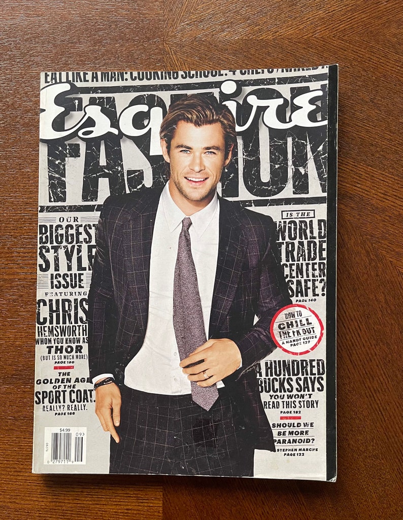 Pre-Owned fashion magazine Esquire cover Chris Hemsworth image 1
