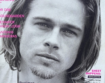 Collectible - Vintage rare magazine SKY March 1994- cover Brad Pitt-Vintage Print -Iconic stories, A Tribute to Debbie Harry's Style