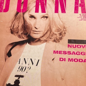 For Women who read fashion -Vintage rare fashion magazine Italia DONNA 1990, Fashion history!