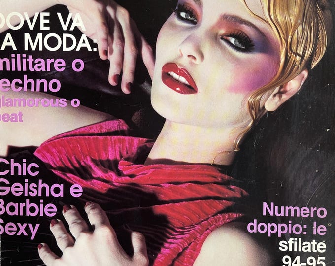 Vintage fashion Magazine Vogue Italia 1994 haute couture shows - Iconic style & Cover Photography Fashion Models Collectible Issue!