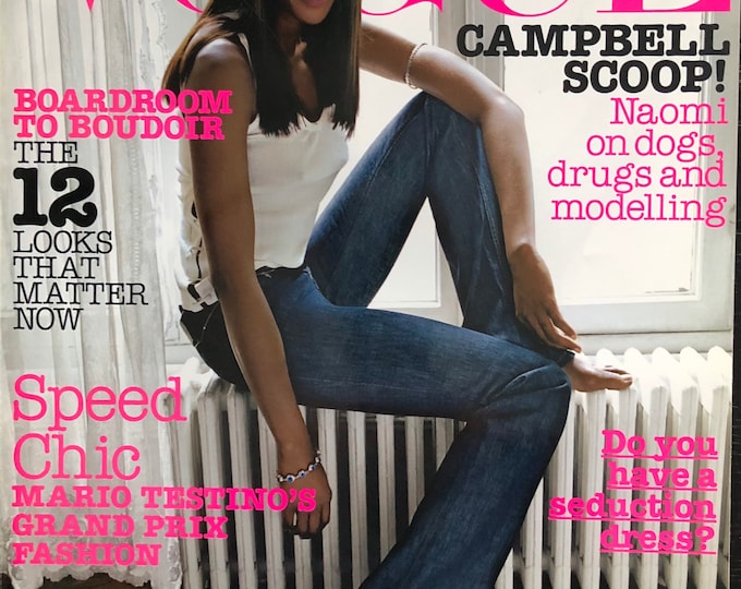 Pre-Owned vogue magazine August 2002 cover Naomi Campbell