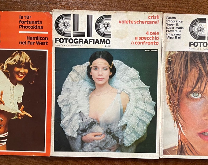 Pre-Owned Celebrity Photography Mags - Clic Fotografiamo magazines 1974