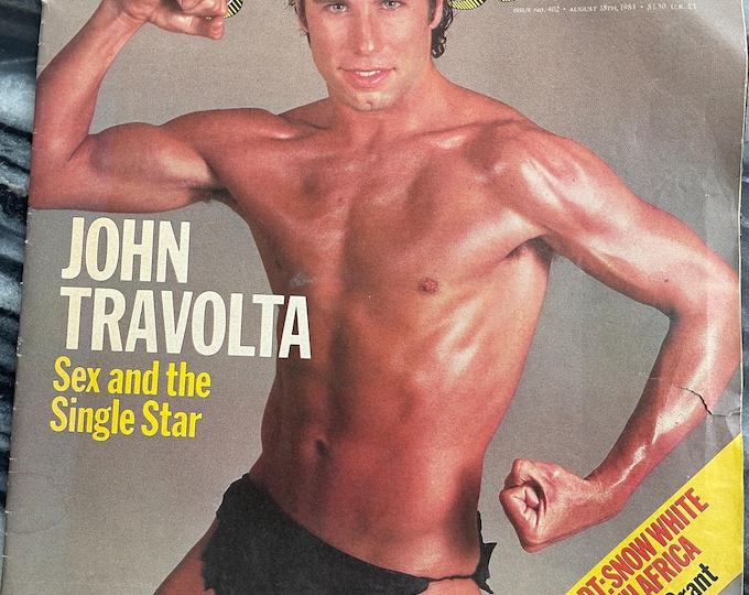Pre-Owned Magazine Rolling Stone 1983 cover John Travolta and poster - Music & Pop Culture - Iconic -Collectible Issue!