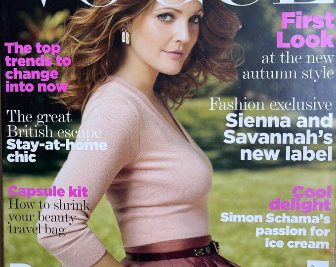 Pre-owned Vogue magazine August 2007 cover Drew Barrymore