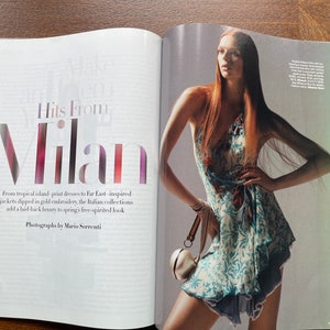 Begagnad vintagemodetidning Harper's Bazaar-omslag Scarlett Johansson! bild 2