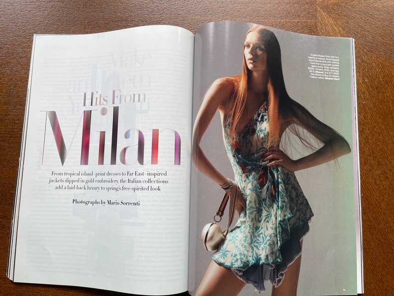 Begagnad vintagemodetidning Harper's Bazaar-omslag Scarlett Johansson! bild 2