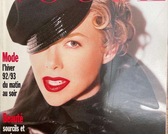 Vogue Paris August 1992 cover Annette Bening - Collectible issue - fashion magazine 90s