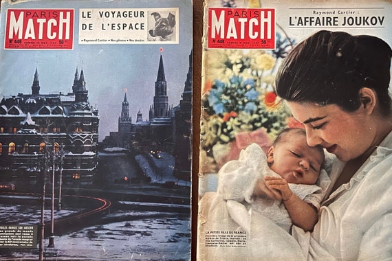 中古ヴィンテージ雑誌 パリマッチ 1957年 貴重なジャーナリズム