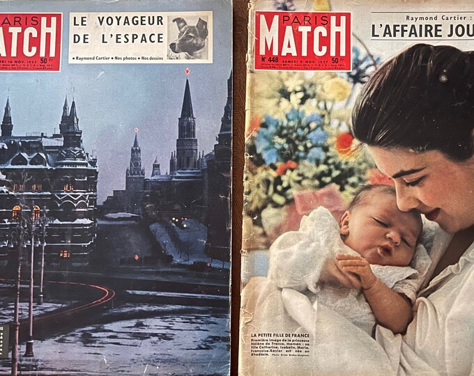 vintage magazines Paris Match 1957