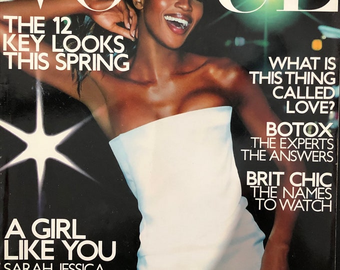 Vogue UK 2001 Magazine cover Naomi Campbell