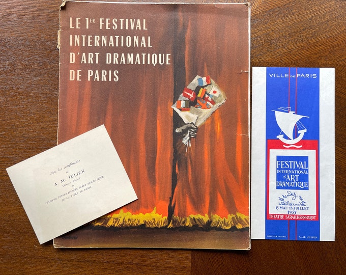 Pre-Owned Unique vintage rare theater magazine 1955 festival int d'art dramatique de Paris