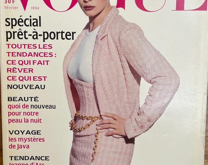 Pre-Owned Vogue Paris MAGAZINE 1994 February cover Emmanuelle Beart - Collectible issue