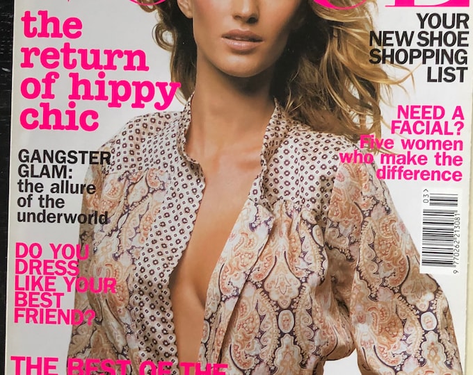 Pre-Owned Vogue magazine UK March 2002 - cover of Gisele Bundschen
