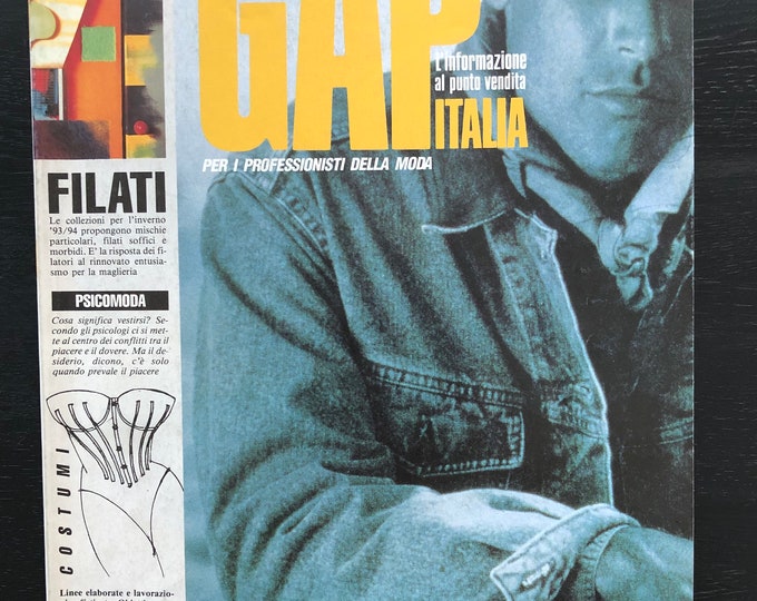 For Women who read fashion -Vintage rare fashion magazine Gap Italia magazine 1992, fashion history