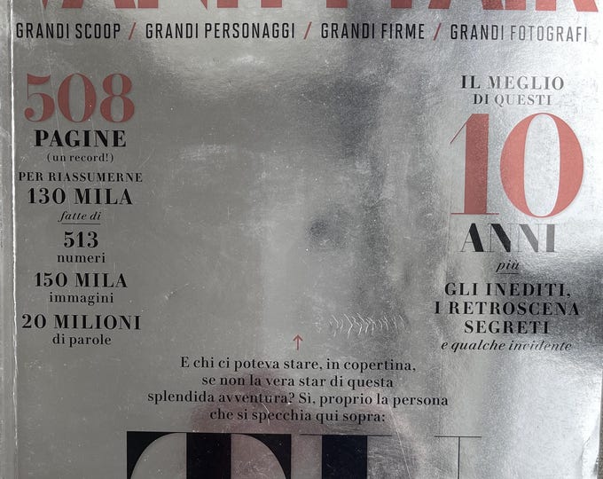 Pre-Owned Fashion magazine VANITY FAIR Italia 2013 - 10 Anniversary - Iconic style & Photography Collectible fashion Culture!