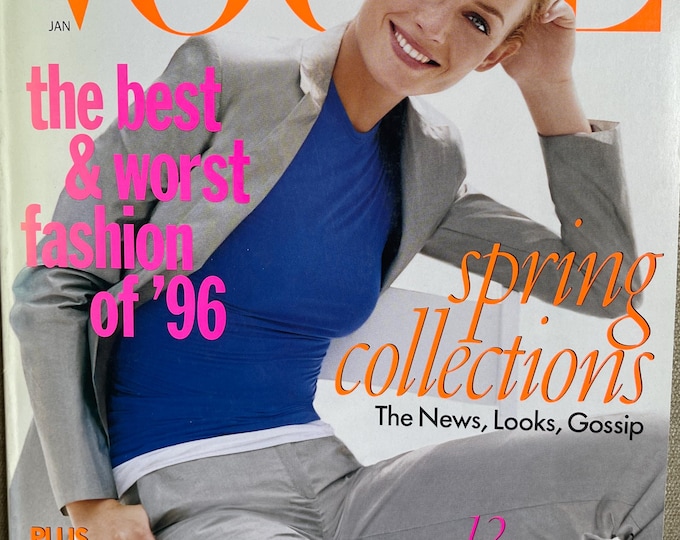 Vintage VOGUE magazine January 1997- cover Jersey Girl by Steven Meisel