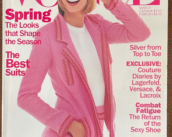 Vogue Magazine March 1994 - Cover Linda Evangelista
