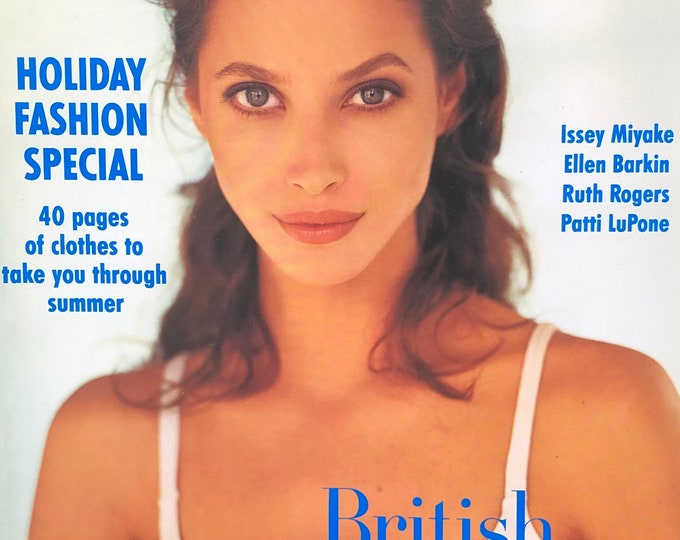 Vintage Vogue magazine July 1993 cover Christy Turlington