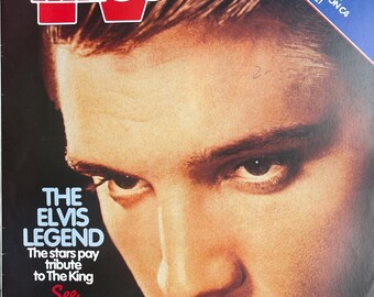 中古のヴィンテージ雑誌 TV Times 1987 エルビス伝説! - ヴィンテージ広告!