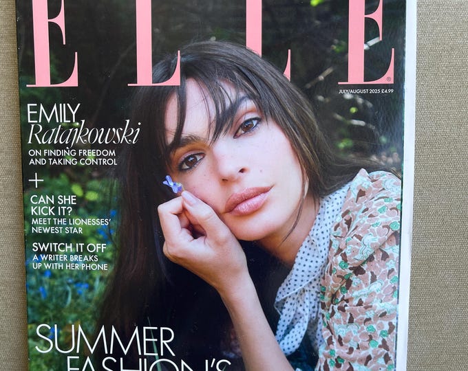 Pre-Owned fashion magazine Elle UK 2025 - Cover Emily Ratajkowski