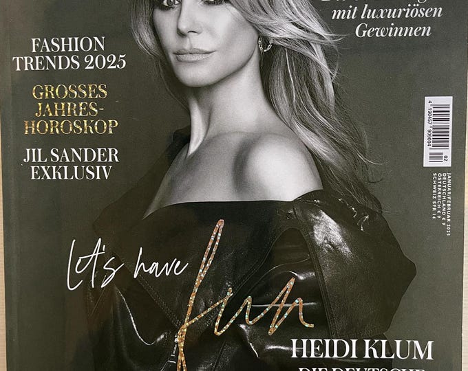For Women who read fashion -Unique rare fashion magazine MADAME France fashion trends! cover Heidi Klum