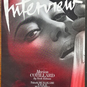 Unique rare INTERVIEW Magazine about Marion CottilardCulture icon-Celebrity Interviews & Art -Vintage Collectible issue