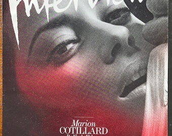 Unique rare INTERVIEW Magazine about Marion CottilardCulture icon-Celebrity Interviews & Art -Vintage Collectible issue