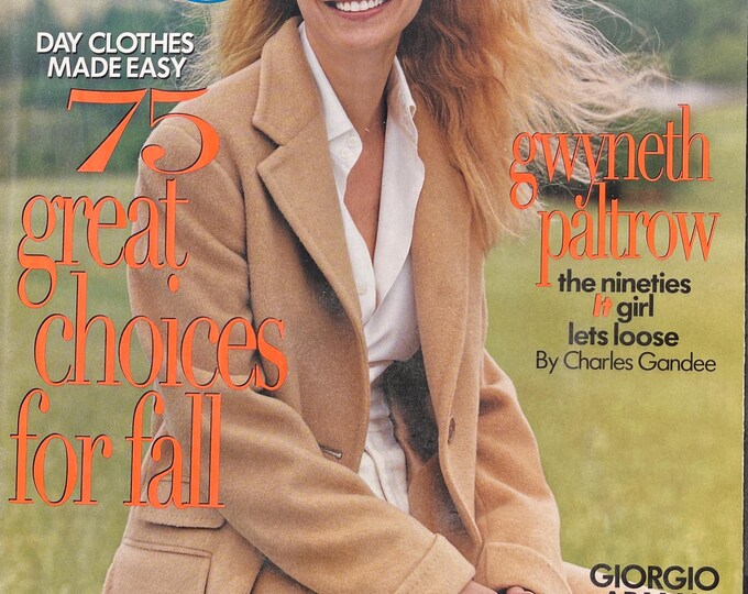 Own a piece of Vogue history -Vintage magazine Vogue us August 1996 cover Gwyneth Paltrow